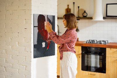 Magnetic dry erase board A creative place for memories and photos