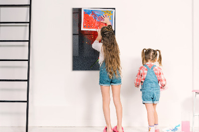 Magnetic dry erase board A creative place for memories and photos