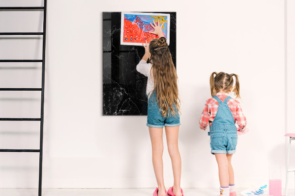 Dry erase board magnetic A stylish board for notes and photos
