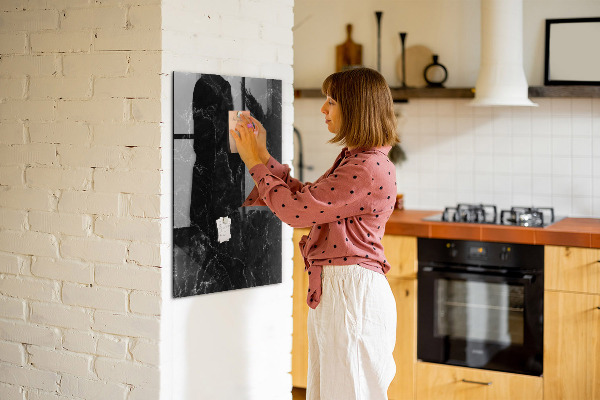 Dry erase board magnetic A stylish board for notes and photos