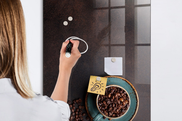 Magnetic dry erase board A cozy place for memories and notes