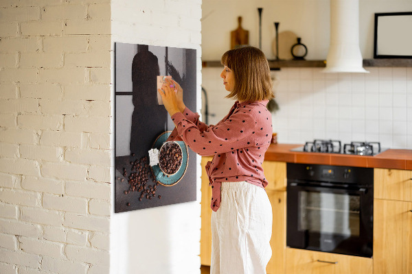 Magnetic dry erase board A cozy place for memories and notes