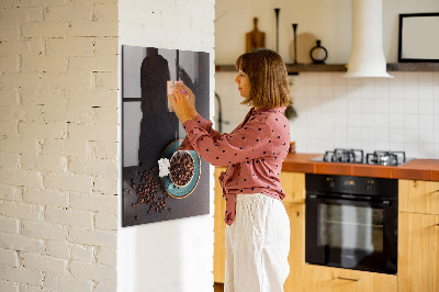 Magnetic dry erase board A cozy place for memories and notes