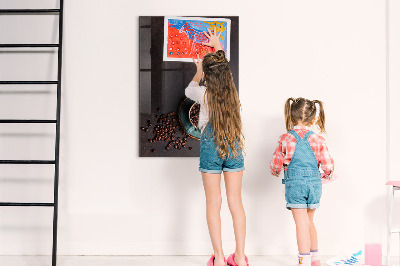 Magnetic dry erase board A cozy place for memories and notes