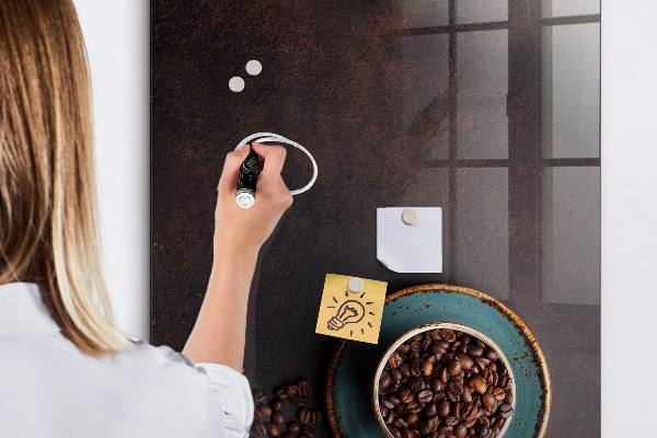 Magnetic dry erase board A cozy place for memories and notes