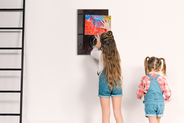 Magnetic dry erase board A cozy place for memories and notes