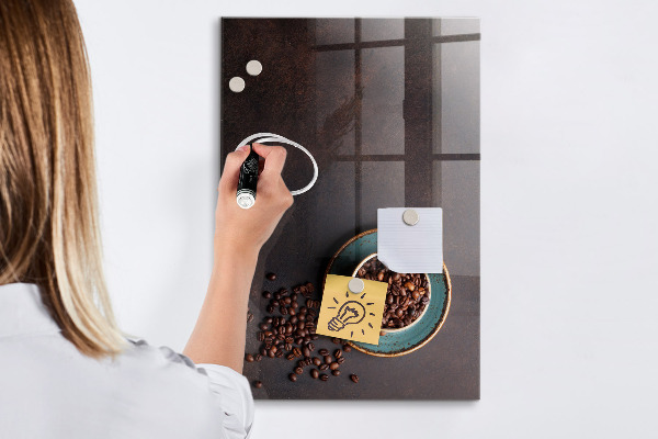 Magnetic dry erase board A cozy place for memories and notes