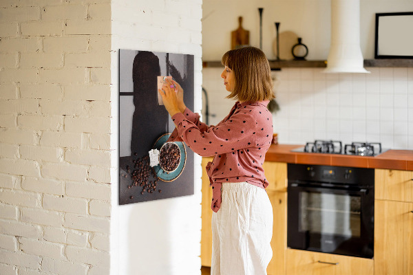 Magnetic dry erase board A cozy place for memories and notes