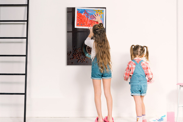 Magnetic dry erase board A cozy place for memories and notes
