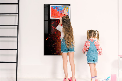 Dry erase board magnetic Magnetic board for photos and notes