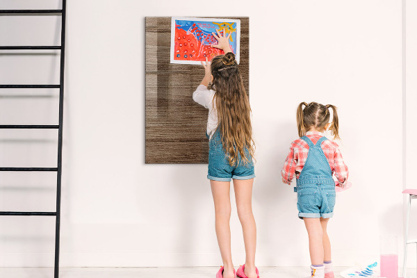 Magnetic dry erase board Modern board for photos and notes