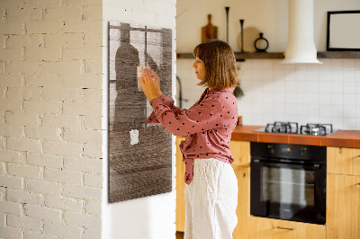 Magnetic dry erase board Modern board for photos and notes