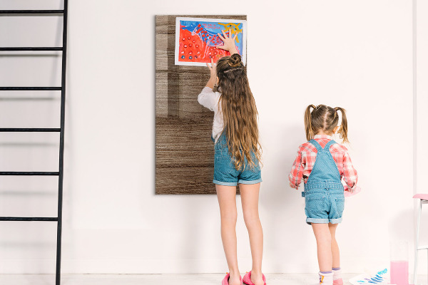 Magnetic dry erase board Modern board for photos and notes