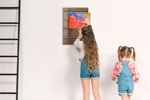 Magnetic dry erase board Modern board for photos and notes