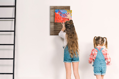 Magnetic dry erase board Modern board for photos and notes