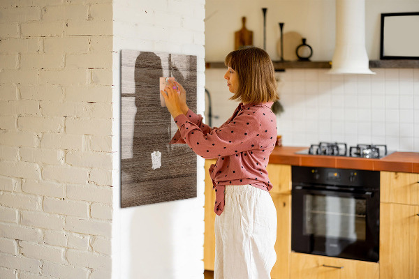 Magnetic dry erase board Modern board for photos and notes