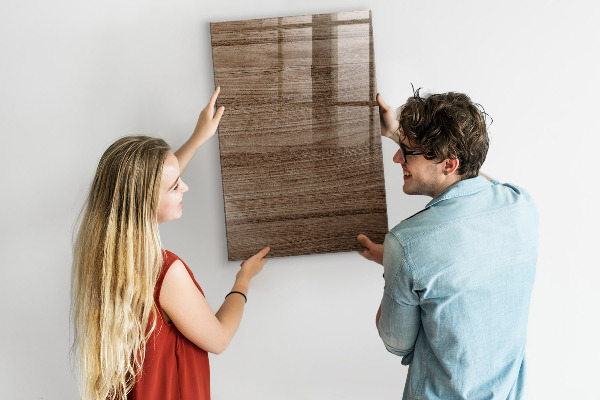 Magnetic dry erase board Modern board for photos and notes
