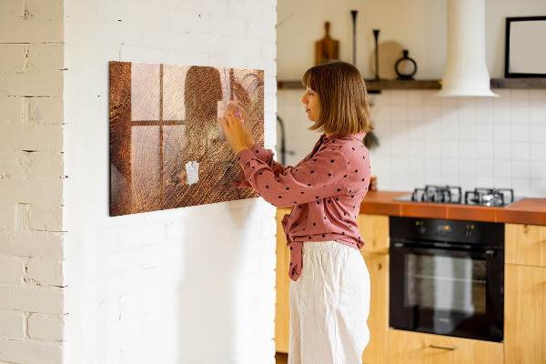 Magnetic dry erase board Rustic style memo board