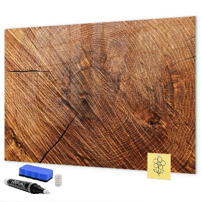Dry erase board magnetic Photo organizer on a wooden board