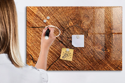 Dry erase board magnetic Photo organizer on a wooden board