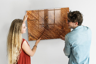 Dry erase board magnetic Photo organizer on a wooden board