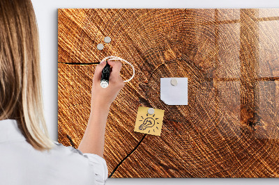 Dry erase board magnetic Photo organizer on a wooden board