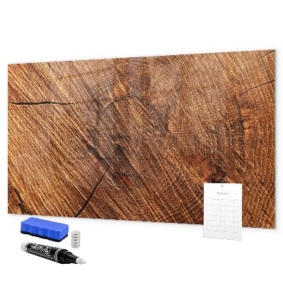 Dry erase board magnetic Photo organizer on a wooden board