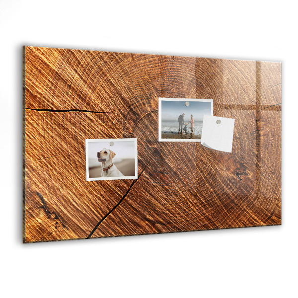 Dry erase board magnetic Photo organizer on a wooden board