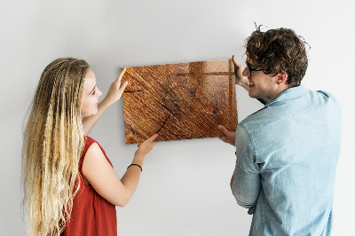 Dry erase board magnetic Photo organizer on a wooden board