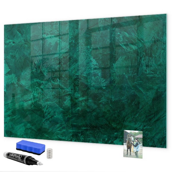 Dry erase board magnetic Green board for notes and photos