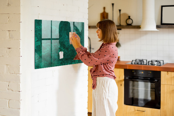Dry erase board magnetic Green board for notes and photos