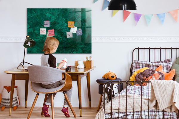 Dry erase board magnetic Green board for notes and photos