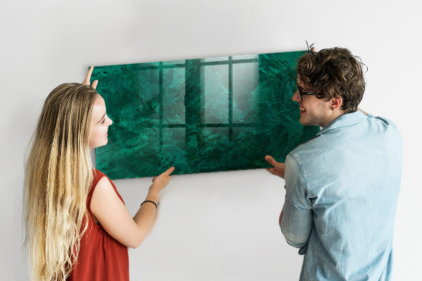 Dry erase board magnetic Green board for notes and photos