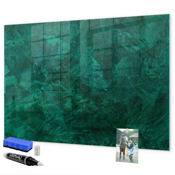 Dry erase board magnetic Green board for notes and photos
