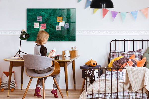 Dry erase board magnetic Green board for notes and photos