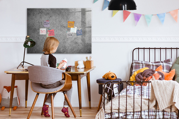Magnetic dry erase board Memo board with magnets and photos