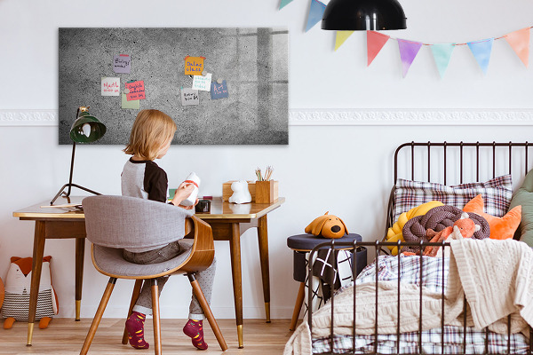 Magnetic dry erase board Memo board with magnets and photos