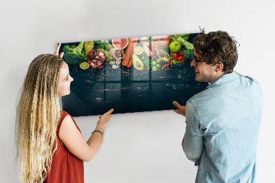 Dry erase board magnetic Colorful culinary inspirations on the wall