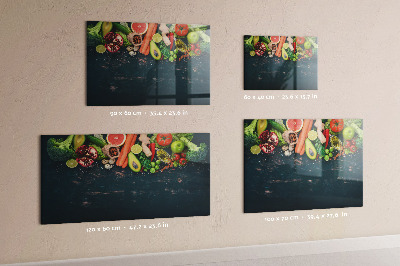 Dry erase board magnetic Colorful culinary inspirations on the wall