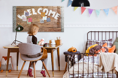 Magnetic dry erase board Welcome board with space for photos
