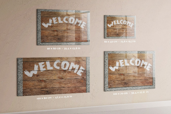 Magnetic dry erase board Welcome board with space for photos