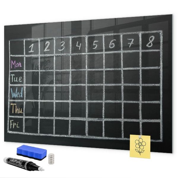 Dry erase board magnetic Planning and note-taking board
