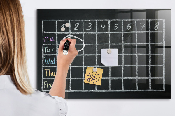 Dry erase board magnetic Planning and note-taking board