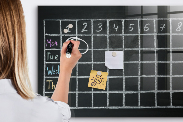 Dry erase board magnetic Planning and note-taking board