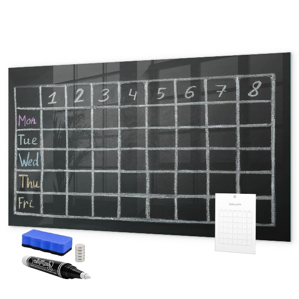 Dry erase board magnetic Planning and note-taking board