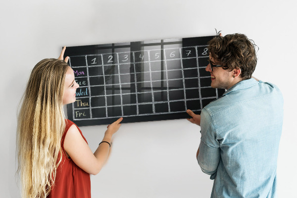 Dry erase board magnetic Planning and note-taking board