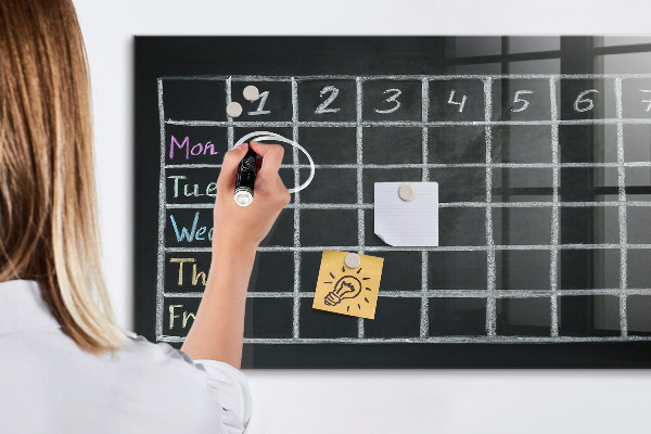 Dry erase board magnetic Planning and note-taking board