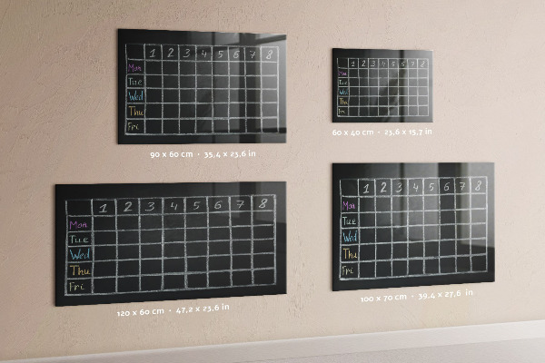 Dry erase board magnetic Planning and note-taking board