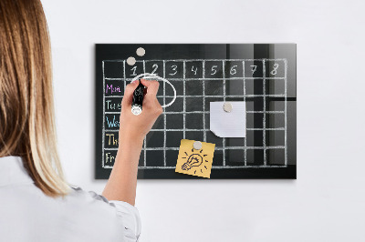 Dry erase board magnetic Planning and note-taking board