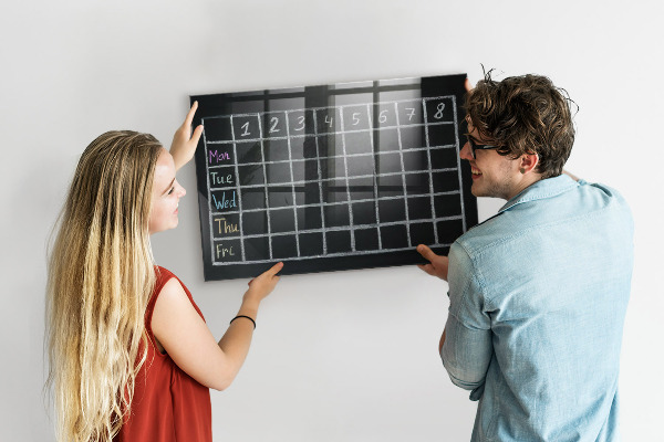 Dry erase board magnetic Planning and note-taking board